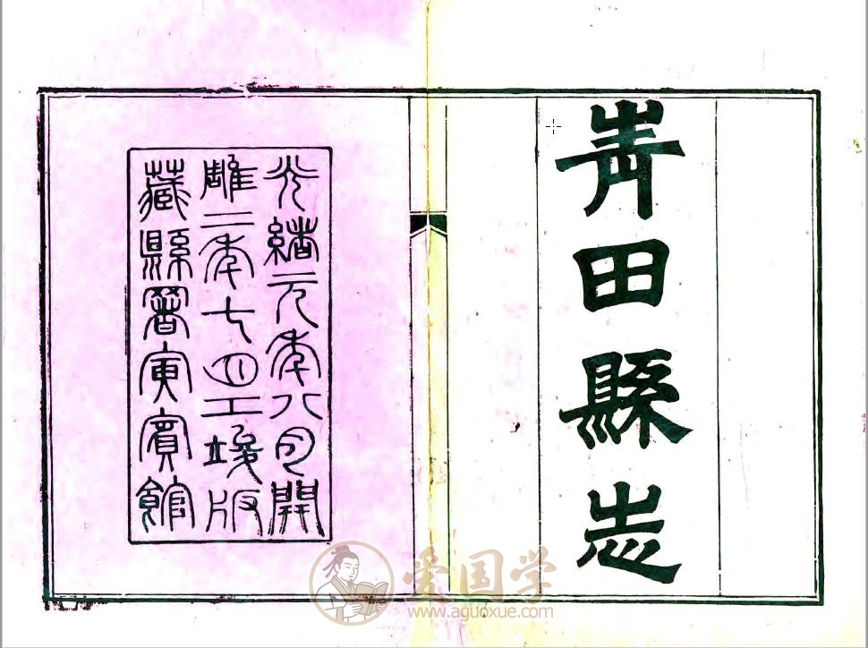 青田县志（光绪版）清代青田地方志PDF下载